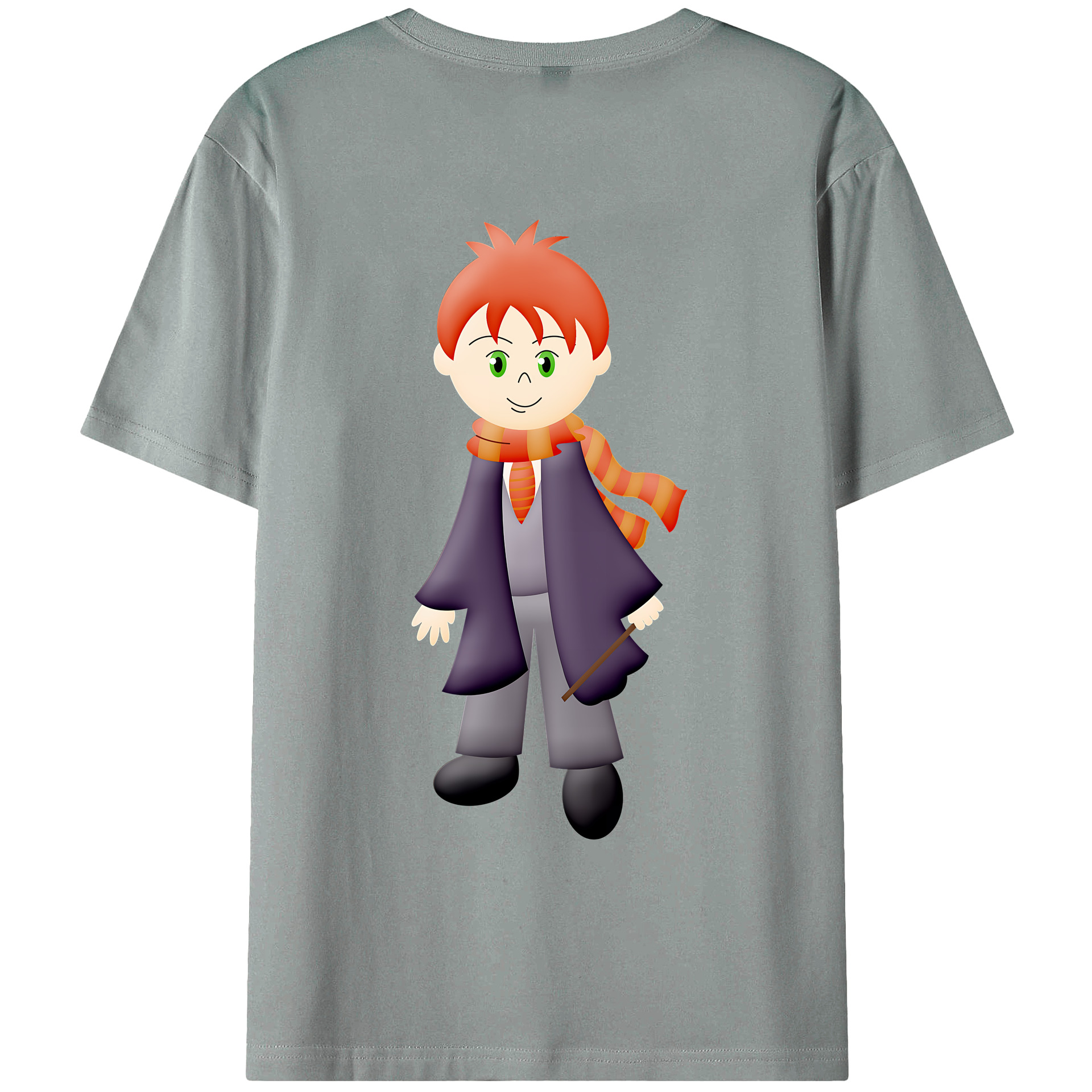 （画像用） Harry Potter ハリー・ポッターシリーズ 綿100％ メンズ半袖Tシャツ（バックプリント） 通気性